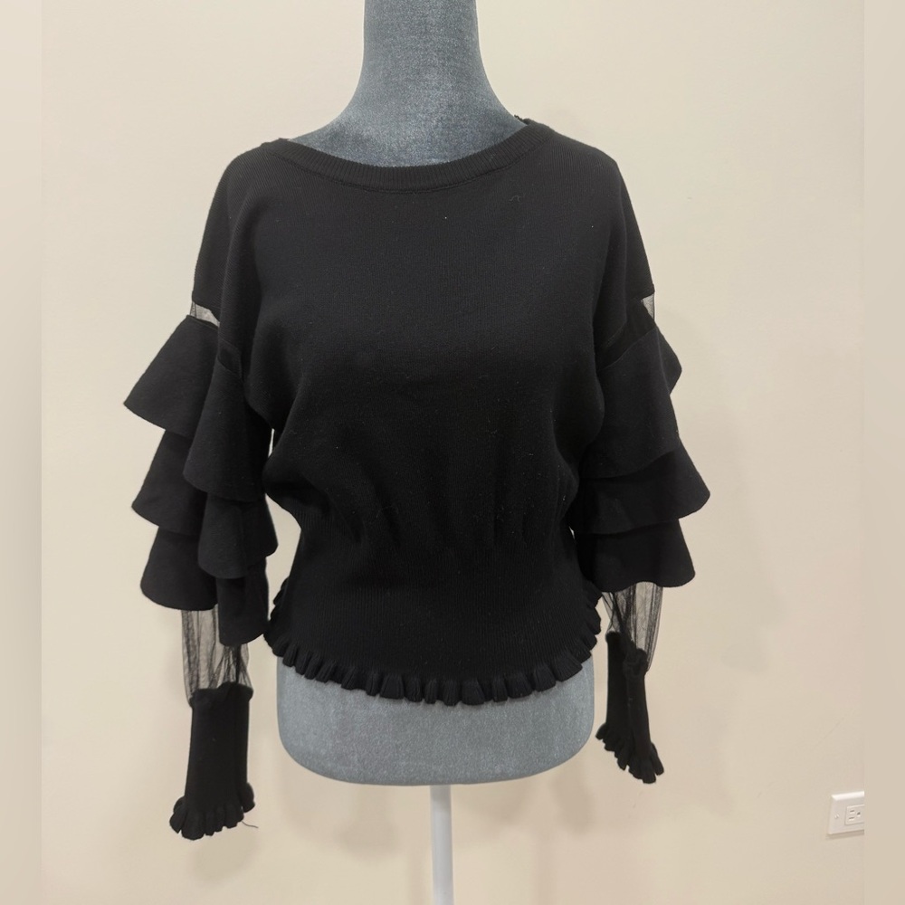 Ruffled sleeve Sweater SO CUTE!!
